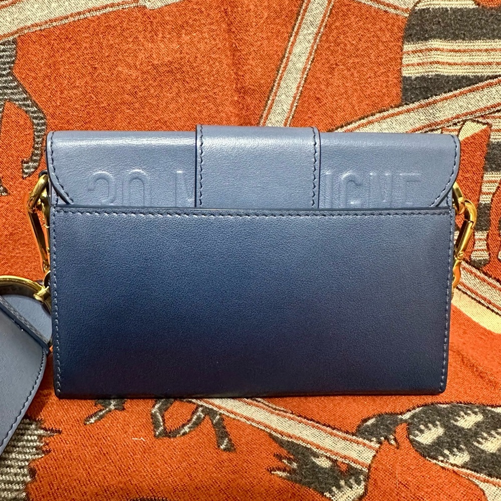 Dior Blue Leather CD Logo Belt Bag with Gold Hardware - Picture 4 of 10